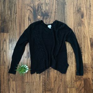 COPY - Converse One-Star black knit sweater. Small.